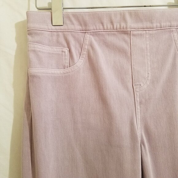 Spanx Women’s Light Pink Jean Leggings Size Large – Soft Stretch Denim Pre-Owned - Picture 11 of 16